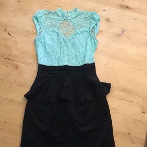 2/$15    Black Peplum Dress cocktail, wedding